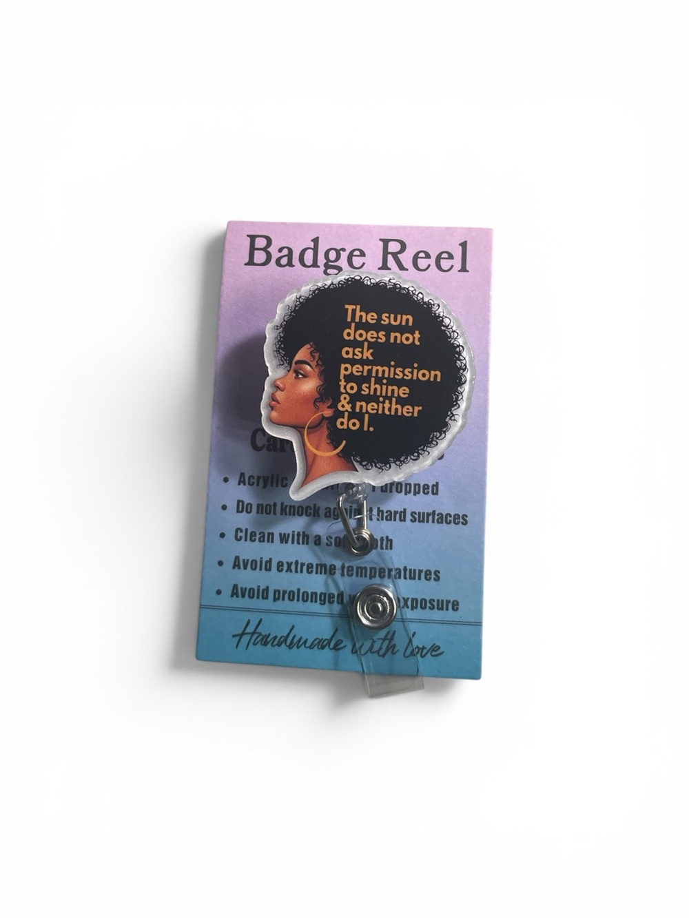 Black Woman Badge Reel